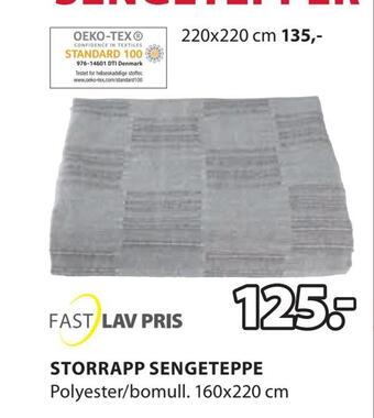 JYSK Storrapp sengeteppe tilbud