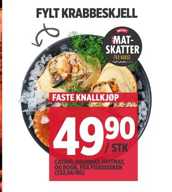 Meny Fylt Krabbeskjell tilbud