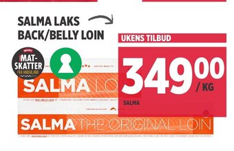 Meny Salma Laks Back/ Belly Loin tilbud