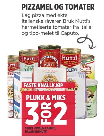 Meny Pizzamel Og Tomater tilbud