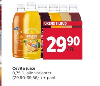 Meny Cevita Juice tilbud