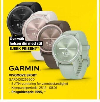 POWER Garmin Vivomove Sport tilbud