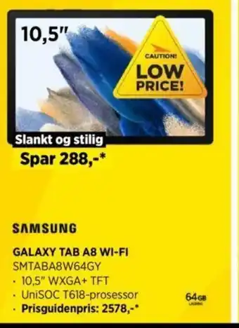 POWER Galaxy Tab A8 Wi-Fi SMTABA8W64GY tilbud