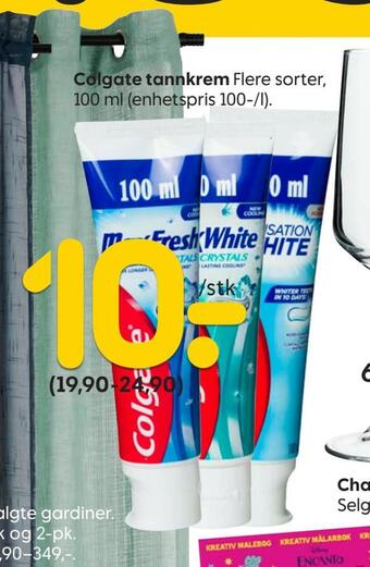Rusta Colgate tannkrem tilbud