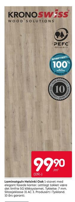 Rusta Laminatgulv helsinki oak tilbud