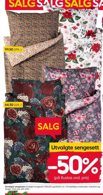Rusta Utvalgte sengesett tilbud