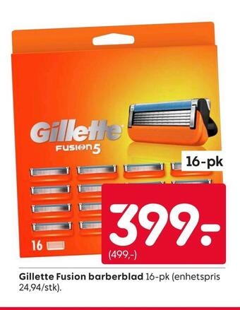 Rusta Gillette fusion barberblad tilbud