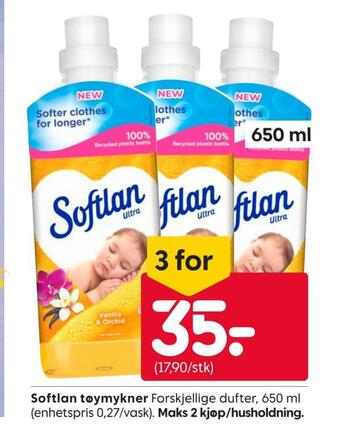 Rusta Softlan tøymykner tilbud