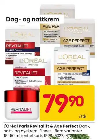 Rusta L'oréal paris revitalift & age perfect tilbud