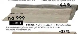 Skeidar Støren ullteppe i grå eller mørk grå tilbud