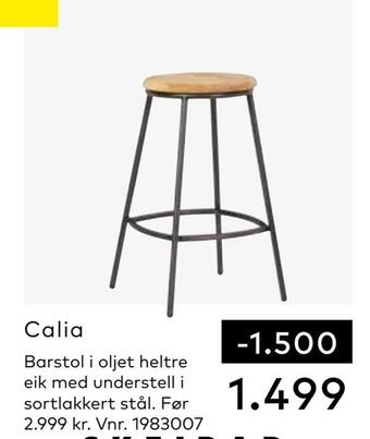 Skeidar Calia barstol tilbud