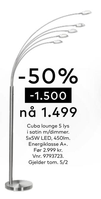 Skeidar Cuba lounge 5 lys tilbud