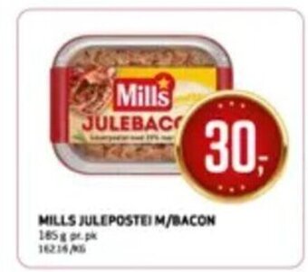 Bunnpris Mills Julepostei M/ Bacon tilbud