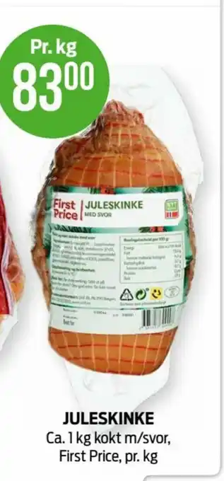 Kiwi Juleskinke First Price tilbud