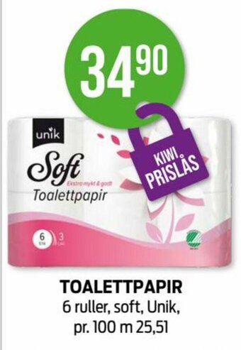 Kiwi Toalettpapir tilbud