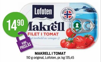 Kiwi Makrell i Tomat tilbud
