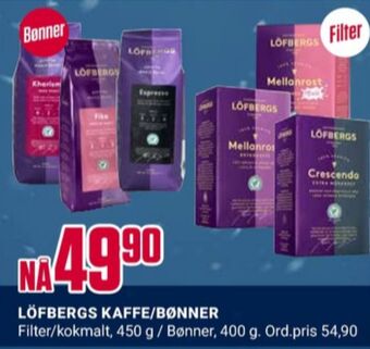 Europris Löfberg kaffe formalet tilbud