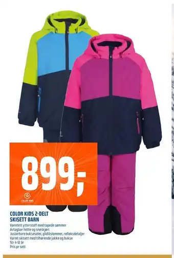Coop Obs Color kids 2-delt skisett barn tilbud