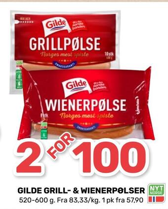 Coop Marked Gilde grill- & wienerpølser tilbud