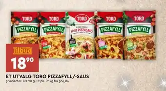 Coop Mega Et utvalg toro pizzafyll/-saus tilbud