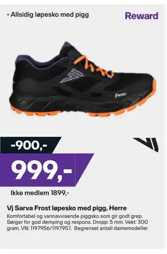 XXL Sport Vj sarva frost løpesko med pigg, herre tilbud
