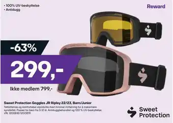 XXL Sport Sweet protection goggles jr ripley 22/23, barn/junior tilbud