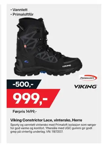 XXL Sport Viking constrictor lace, vintersko, herre tilbud