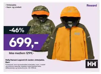 XXL Sport Helly hansen legend 2,0 jacket, vinterjakke, barn tilbud