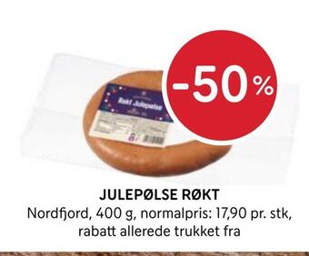 Rema 1000 Julepølse røkt tilbud