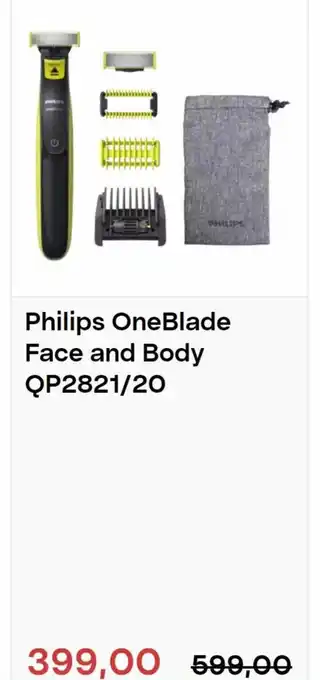 Clas Ohlson Philips OneBlade Face And Body QP2821/20 tilbud