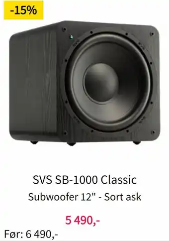 Soundgarden SVS SB-1000 Classic Subwoofer 12" - Sort Ask tilbud