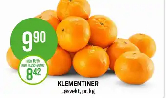 Kiwi Klementiner Løsvekt tilbud