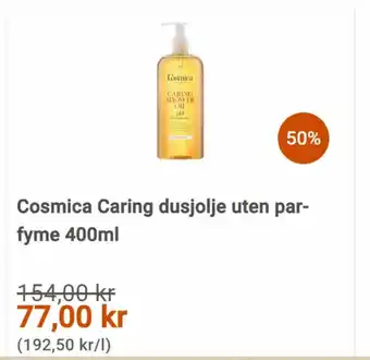 Apotek 1 Cosmica Caring Dusjolje uten Parfyme 400 ml. tilbud
