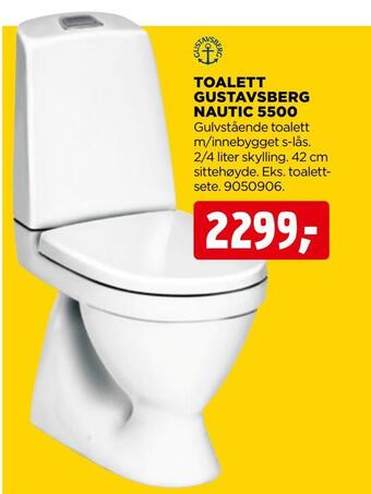 jem & fix Toalett gustavsberg nautic 5500 tilbud