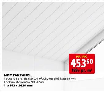 jem & fix Mdf takpanel tilbud