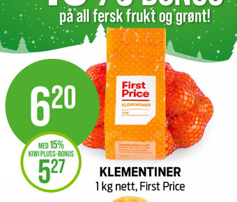 Kiwi Klementiner tilbud