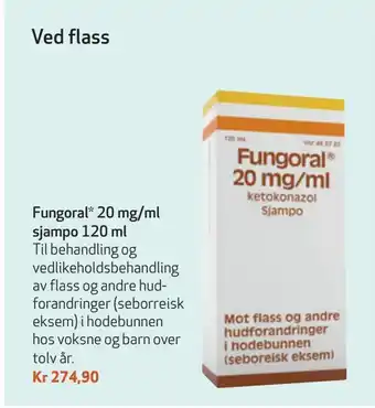 Apotek 1 Fungoral* 20 mg/ml sjampo 120 ml tilbud