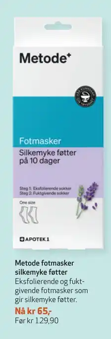 Apotek 1 Metode fotmasker silkemyke føtter tilbud
