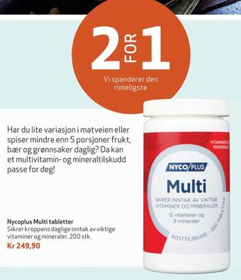 Apotek 1 Nycoplus multi tabletter tilbud