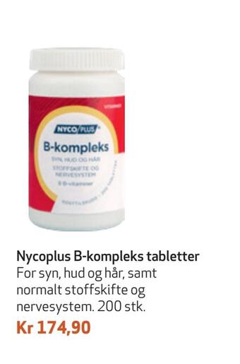 Apotek 1 Nycoplus b-kompleks tabletter tilbud