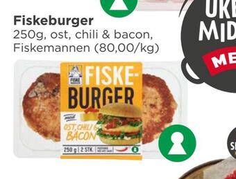 Meny Fiskeburger tilbud