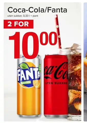 Spar Coca-cola/fanta tilbud