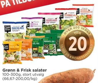 Meny Grønn & frisk salater tilbud
