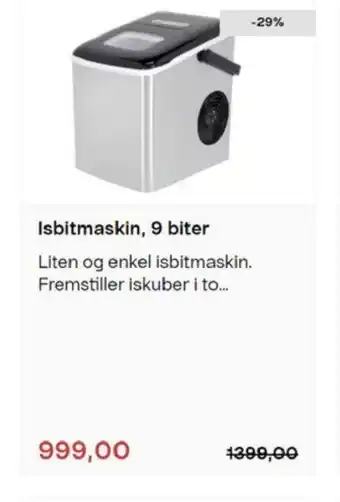 Clas Ohlson Isbitmaskin 9 Biter tilbud
