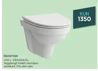 Bademiljø Uni l veggskål tilbud