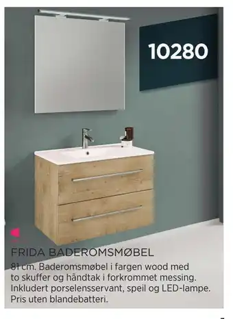 Bademiljø Frida baderomsmøbel tilbud
