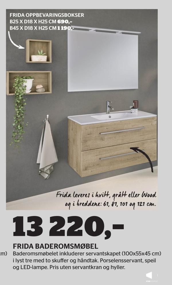 Comfort Frida baderomsmøbel tilbud