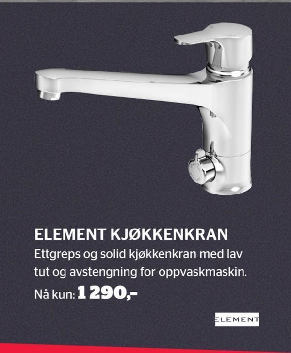 Comfort Element kjøkkenkran tilbud