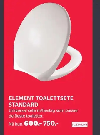 Comfort Element standard toalettsete tilbud