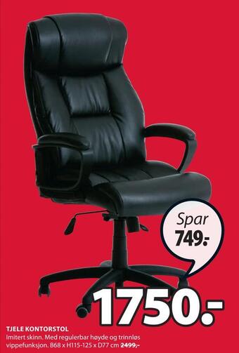 JYSK Tjele kontorstol tilbud